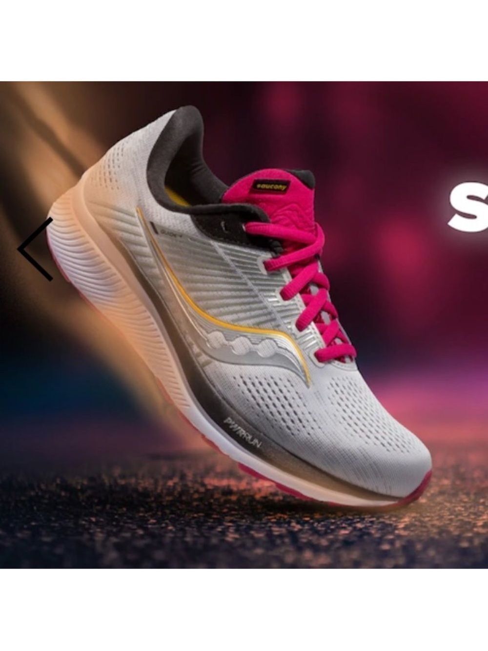 Saucony 8 Guide 14 Running Sneakers in Light Gray Burgundy